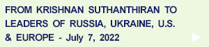 Open Letter to Leaders of Russia, Ukraine, U.S. & Europe