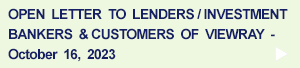 Open Letter to Lenders, Investors and Customers of ViewRay